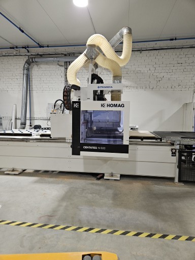 CNC timber machining equipment inside the sauna factory
